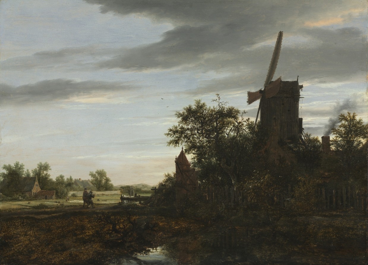 Jacob van Ruisdael — Landscape with a Windmill, 1646